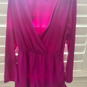 Magenta Long Sleeve Romper Small/ Medium